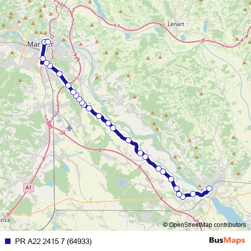 PR A22 2415 7 (64933) bus Line Map