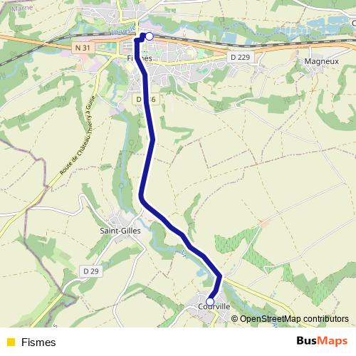 Fismes bus Line Map