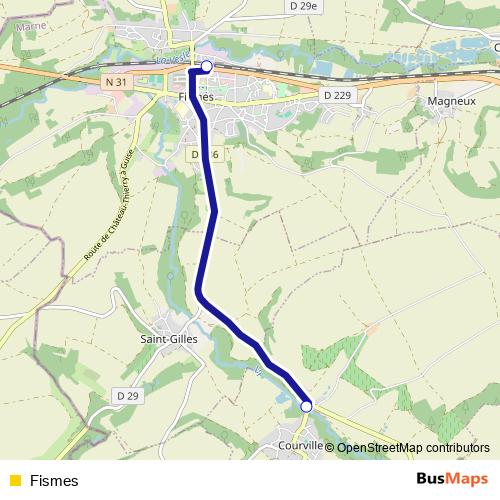 Fismes bus Line Map