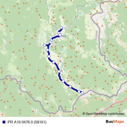 PR A18 0476 0 (59181) bus Line Map