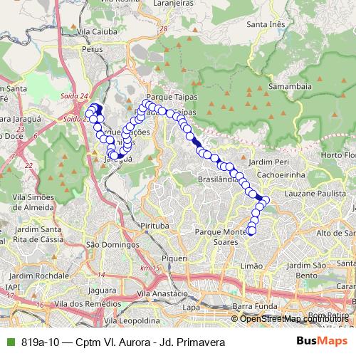 819a-10 bus Line Map