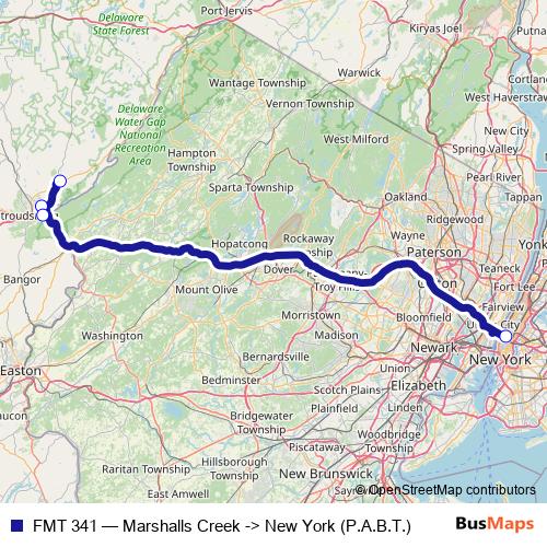 FMT 341 bus Line Map
