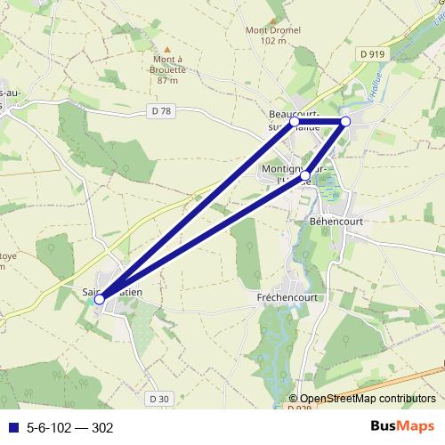 5-6-102 bus Line Map