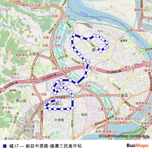 橘17 bus Line Map