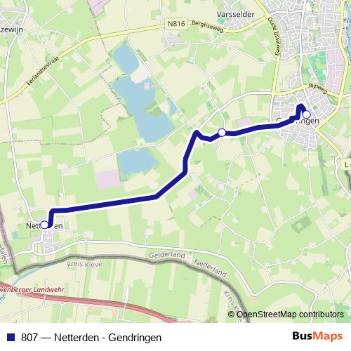 807 bus Line Map