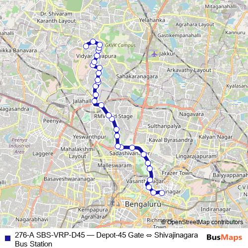 276-A SBS-VRP-D45 bus Line Map