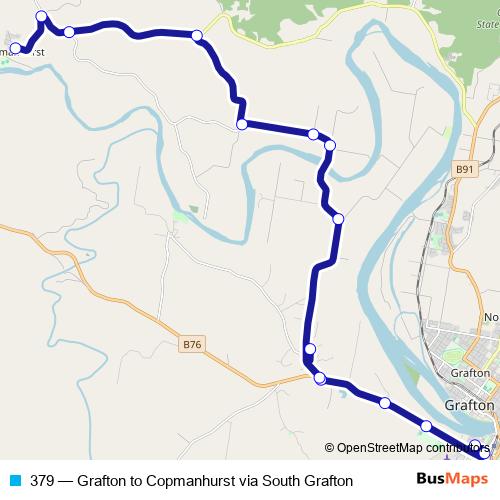 379 bus Line Map
