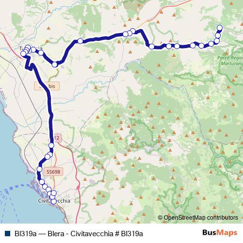 Bl319a bus Line Map