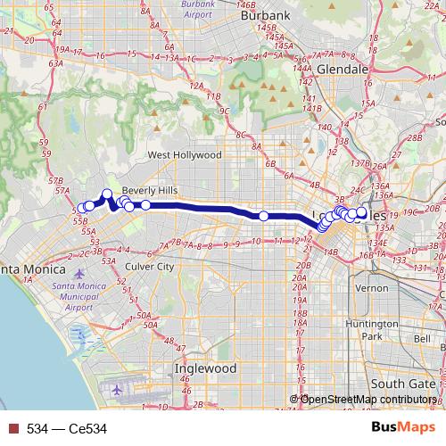 534 bus Line Map