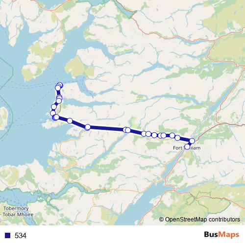 534 bus Line Map