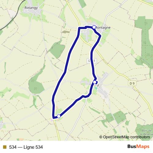 534 bus Line Map