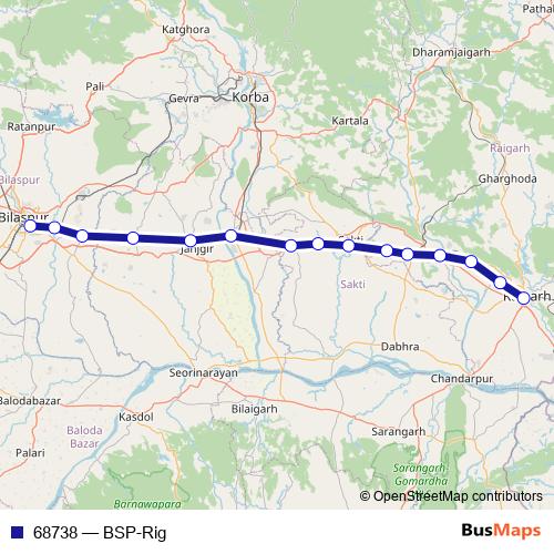 68738 rail Line Map