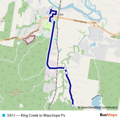 S411 bus Line Map