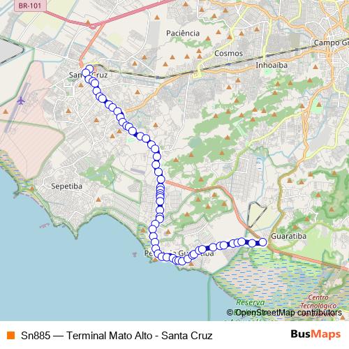 Sn885 bus Line Map