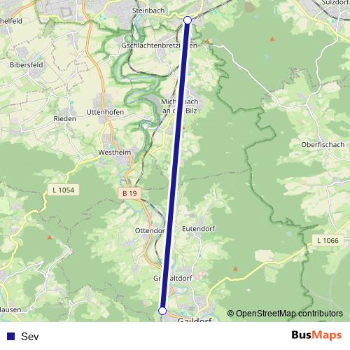 Sev rail Line Map
