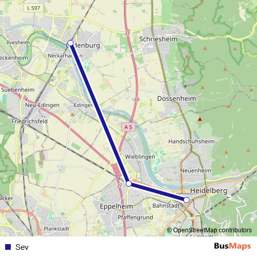 Sev rail Line Map