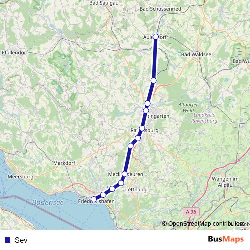 Sev rail Line Map