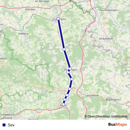 Sev rail Line Map