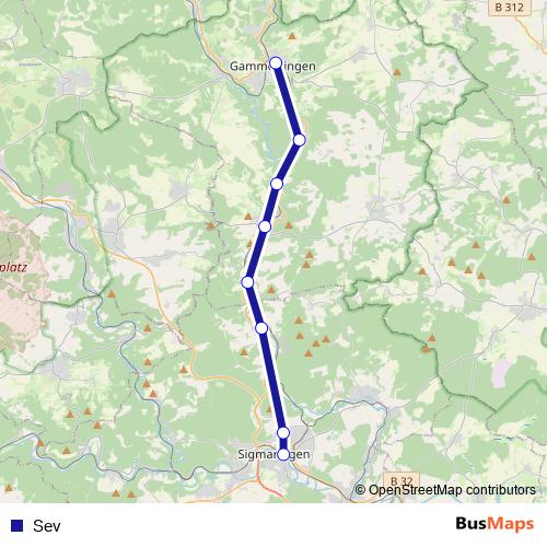 Sev rail Line Map