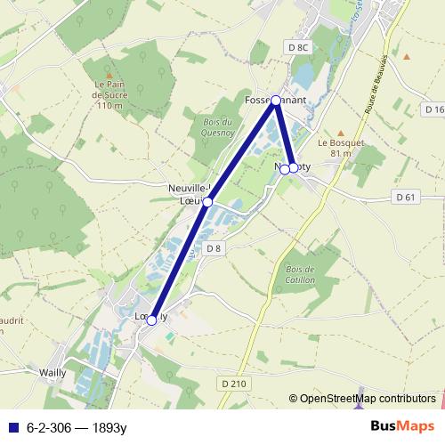6-2-306 bus Line Map