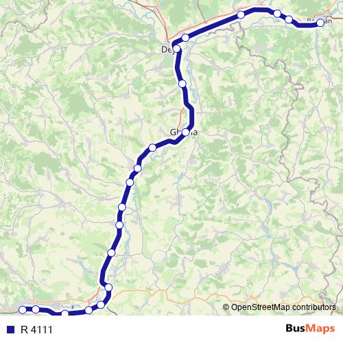 R 4111 rail Line Map