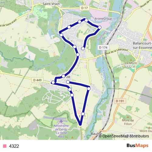 4322 bus Line Map