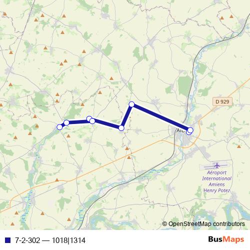 7-2-302 bus Line Map