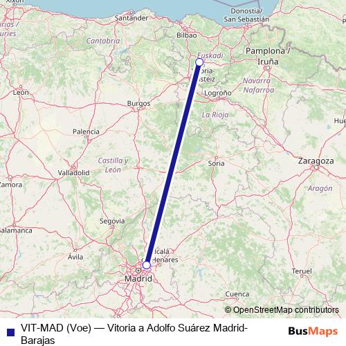 VIT-MAD (Voe) air Line Map