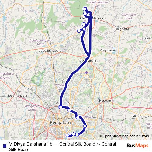 V-Divya Darshana-1b bus Line Map