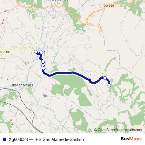 Xg603023 bus Line Map