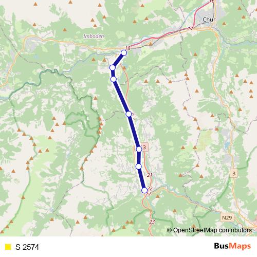 S 2574 rail Line Map