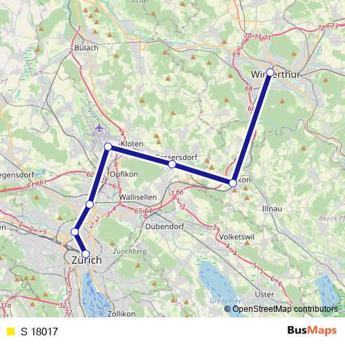 S 18017 rail Line Map
