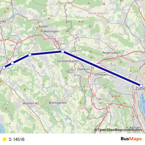 S 14516 rail Line Map