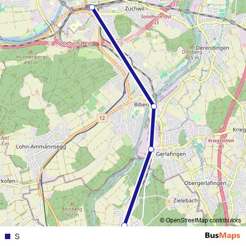 S rail Line Map