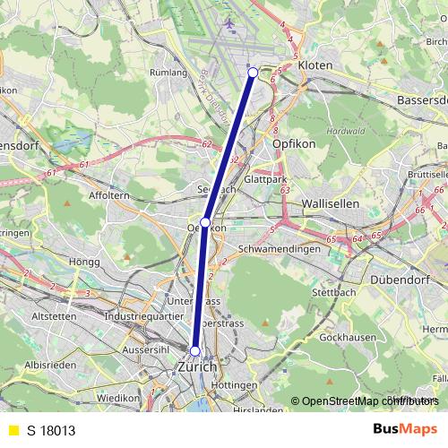 S 18013 rail Line Map