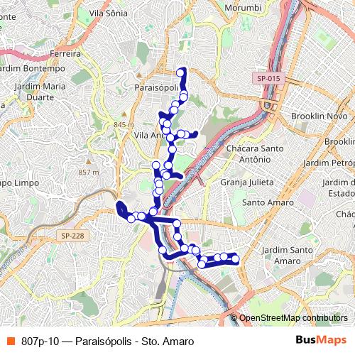 807p-10 bus Line Map