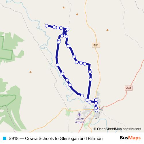 S918 bus Line Map