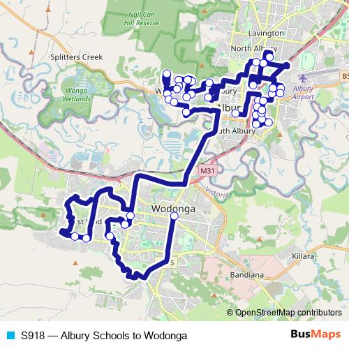 S918 bus Line Map