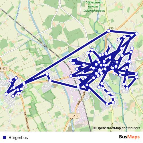 Bürgerbus bus Line Map