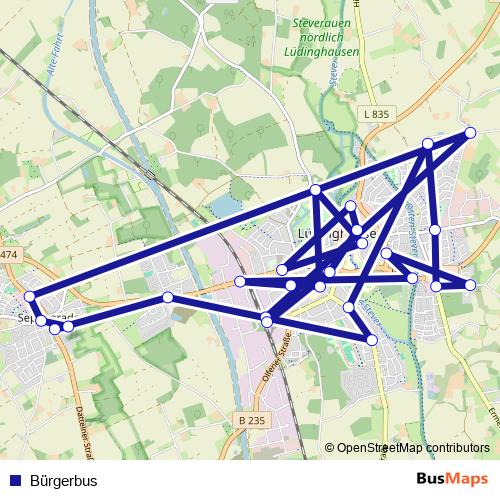 Bürgerbus bus Line Map