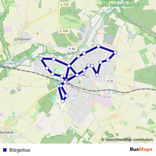 Bürgerbus bus Line Map