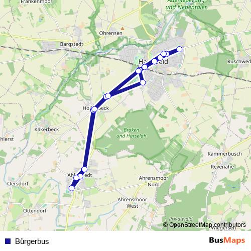 Bürgerbus bus Line Map