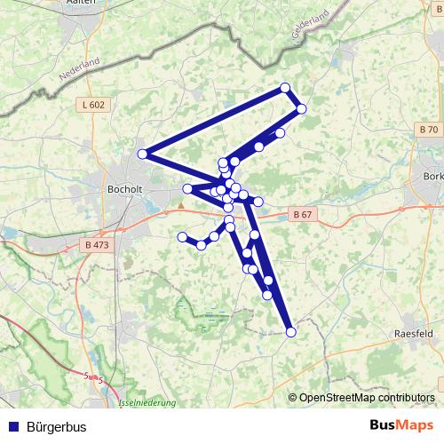 Bürgerbus bus Line Map