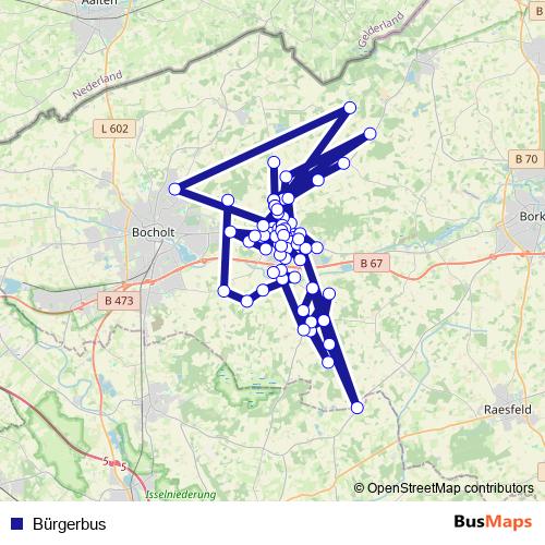 Bürgerbus bus Line Map
