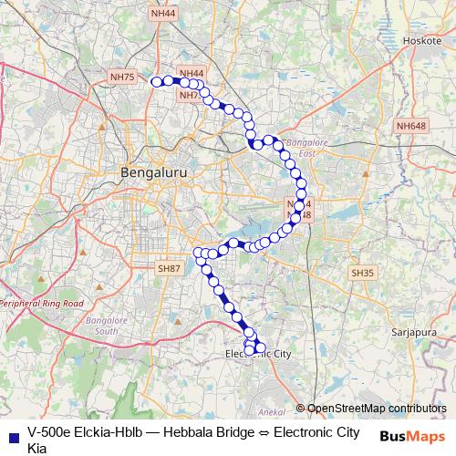V-500e Elckia-Hblb bus Line Map