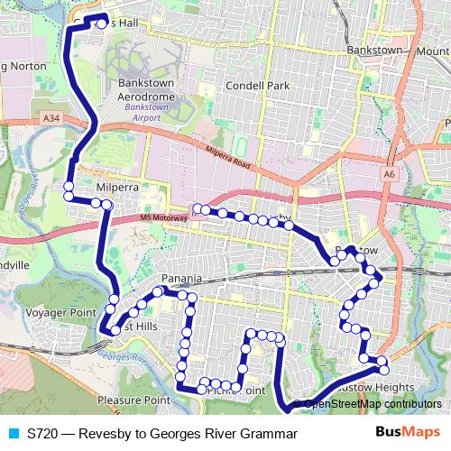 S720 bus Line Map