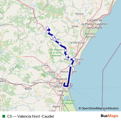 C5 rail Line Map