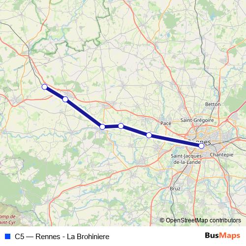 C5 rail Line Map