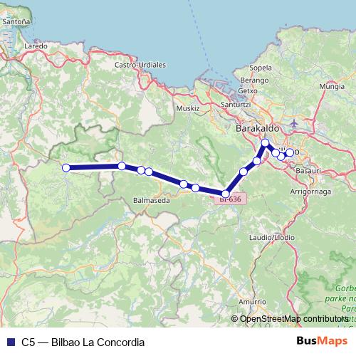 C5 rail Line Map