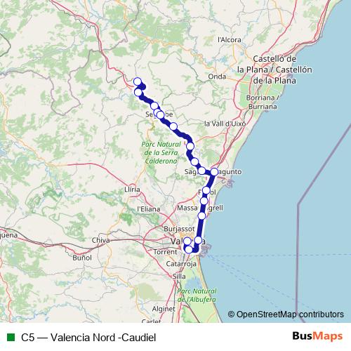 C5 rail Line Map